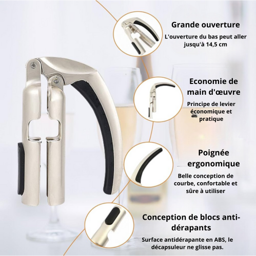 Décapsuleur de bouteille de champagne